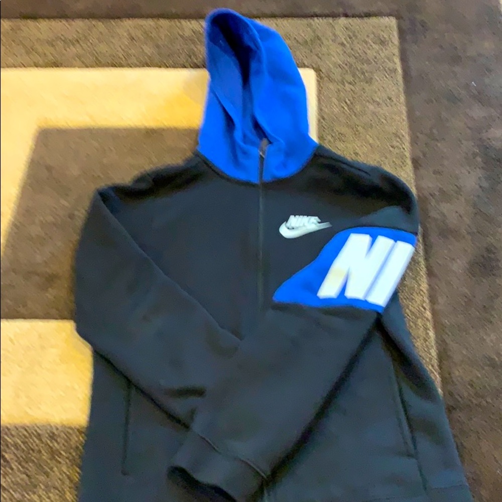 Nike boys sweatshirt, black and royal blue